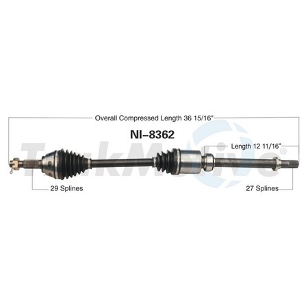Surtrack Axle Cv Axle Shaft, Ni-8362 NI-8362